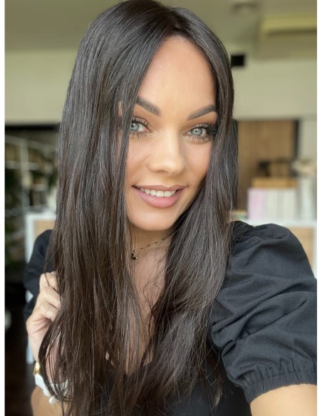 Ina 50 cm silk top-topper z włosów naturalnych