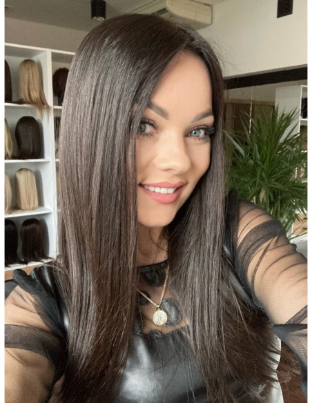 Ina 50 cm silk top-topper z włosów naturalnych