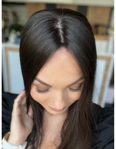 Ina 50 cm silk top-topper z włosów naturalnych