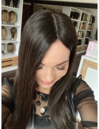 Ina 50 cm silk top-topper z włosów naturalnych