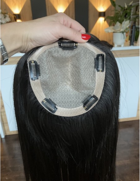 Ina 50 cm silk top-topper z włosów naturalnych