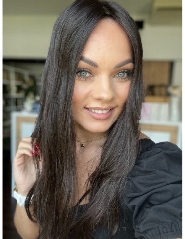 Ina 50 cm silk top-topper z włosów naturalnych