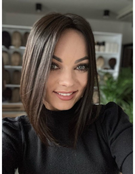 Ina 35 cm silk top-topper z włosów naturalnych