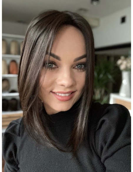 Ina 35 cm silk top-topper z włosów naturalnych