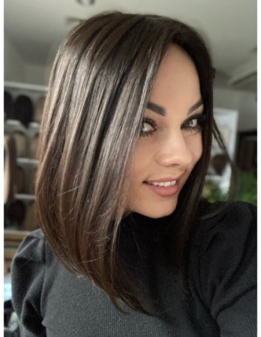 Ina 35 cm silk top-topper z włosów naturalnych