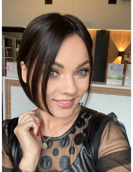 Ina 25cm silk top-topper z włosów naturalnych