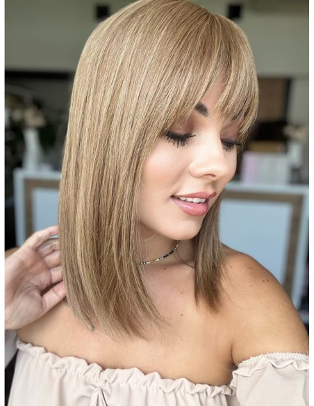 "JONI-35 KM Z GRZYWKĄ " TOPPER Z WŁOSÓW NATURALNYCH