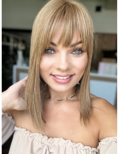 "JONI-35 KM Z GRZYWKĄ " TOPPER Z WŁOSÓW NATURALNYCH