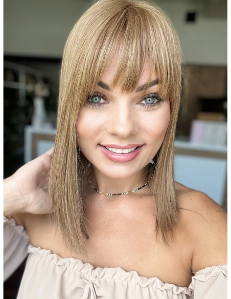 "JONI-35 KM Z GRZYWKĄ " TOPPER Z WŁOSÓW NATURALNYCH