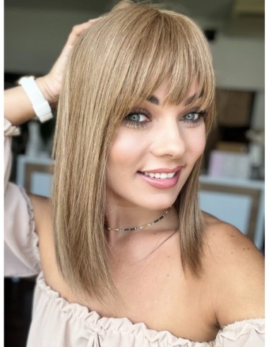 "JONI-35 KM Z GRZYWKĄ " TOPPER Z WŁOSÓW NATURALNYCH