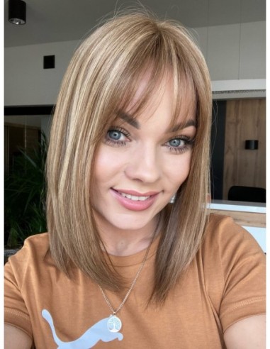 "JONI-35 KM Z GRZYWKĄ " TOPPER Z WŁOSÓW NATURALNYCH