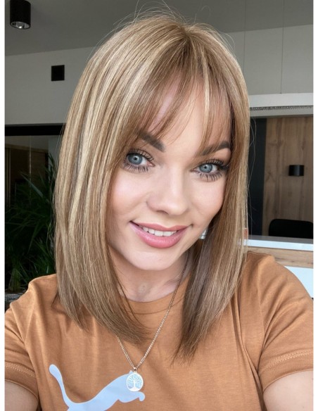 "JONI-35 KM Z GRZYWKĄ " TOPPER Z WŁOSÓW NATURALNYCH