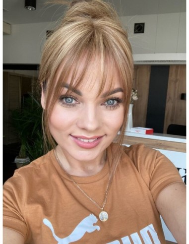 "JONI-35 KM Z GRZYWKĄ " TOPPER Z WŁOSÓW NATURALNYCH