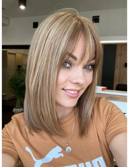 "JONI-35 KM Z GRZYWKĄ " TOPPER Z WŁOSÓW NATURALNYCH