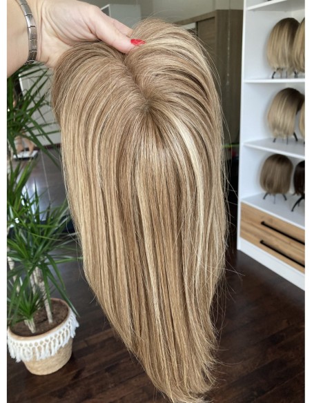 "JONI-35 KM Z GRZYWKĄ " TOPPER Z WŁOSÓW NATURALNYCH