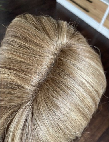 "JONI-35 KM Z GRZYWKĄ " TOPPER Z WŁOSÓW NATURALNYCH