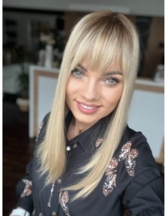 "SOA 45MS"TOPPER Z WŁOSÓW NATURALNYCH Z GRZYWKĄ