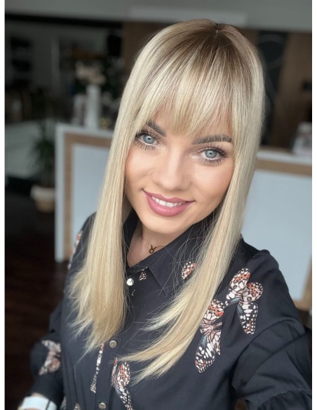 "SOA 45MS"TOPPER Z WŁOSÓW NATURALNYCH Z GRZYWKĄ