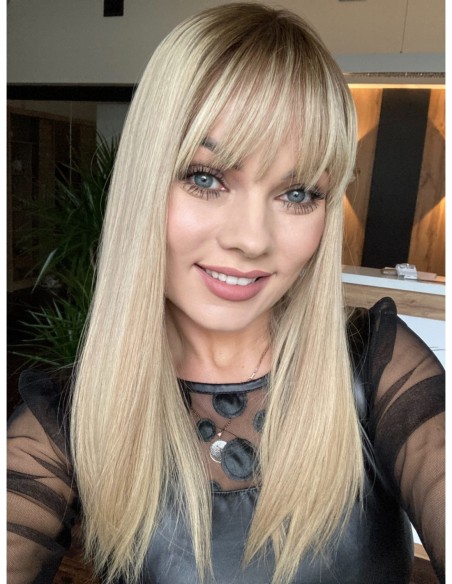 "SOA 45MS"TOPPER Z WŁOSÓW NATURALNYCH Z GRZYWKĄ