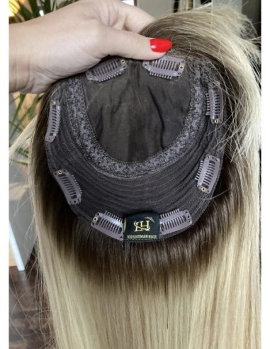 "SOA 45MS"TOPPER Z WŁOSÓW NATURALNYCH Z GRZYWKĄ