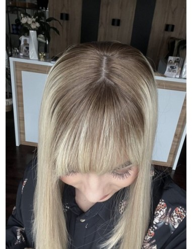 "SOA 45MS"TOPPER Z WŁOSÓW NATURALNYCH Z GRZYWKĄ