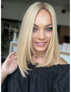 Topper Sheila 35 cm – blond z odrostem, włosy naturalne