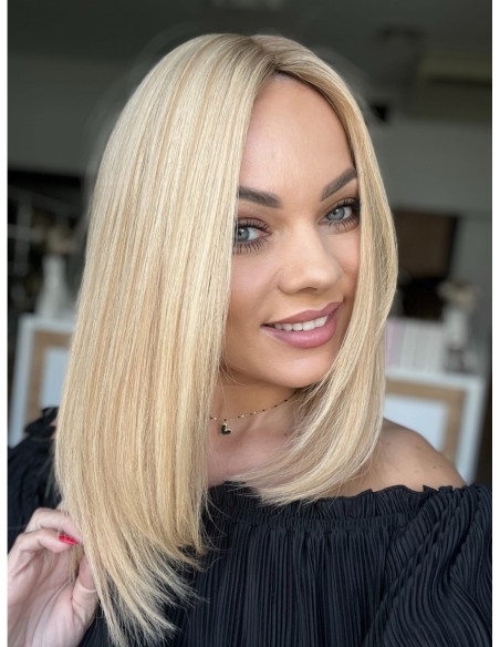Topper Sheila 35 cm – blond z odrostem, włosy naturalne