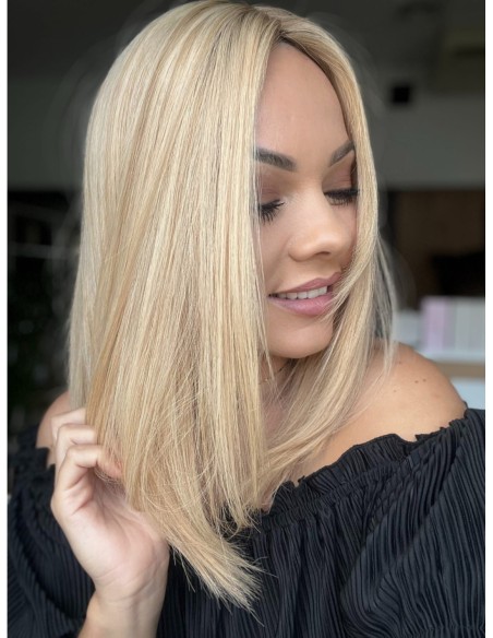 Topper Sheila 35 cm – blond z odrostem, włosy naturalne