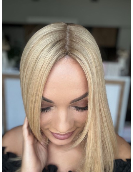 Topper Sheila 35 cm – blond z odrostem, włosy naturalne