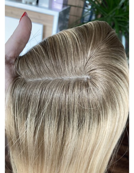 Topper Sheila 35 cm – blond z odrostem, włosy naturalne