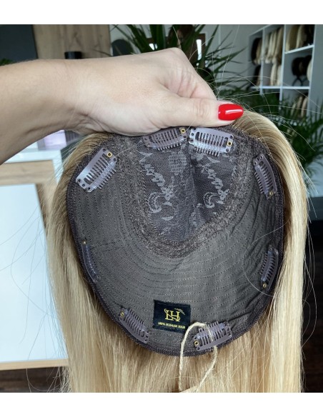 Topper Sheila 35 cm – blond z odrostem, włosy naturalne