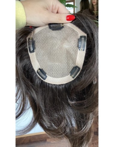 Nila 25cm silk top-topper z włosów naturalnych