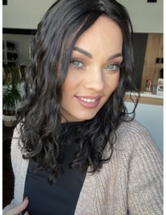 "INA 35-PREMIUM" TOPPER Z WŁOSÓW NATURALNYCH  KRĘCONYCH 2