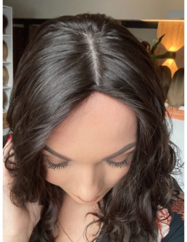 "INA 35-PREMIUM" TOPPER Z WŁOSÓW NATURALNYCH  KRĘCONYCH