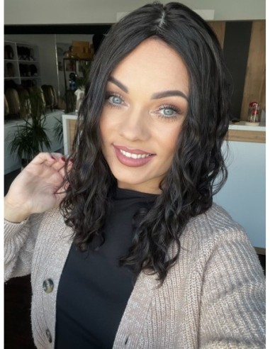 "INA 35-PREMIUM" TOPPER Z WŁOSÓW NATURALNYCH  KRĘCONYCH