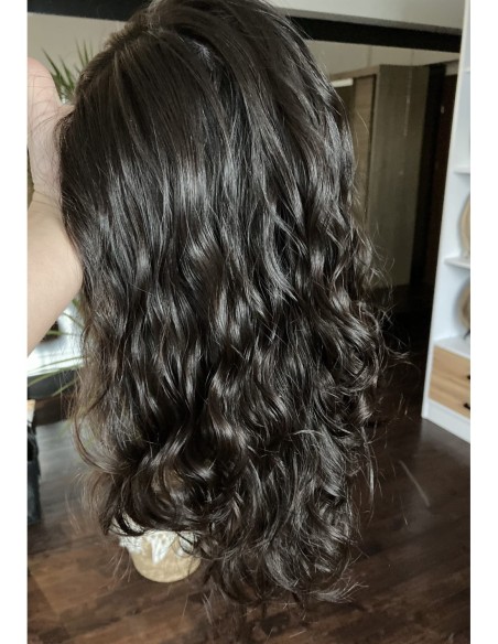 "INA 35-PREMIUM" TOPPER Z WŁOSÓW NATURALNYCH  KRĘCONYCH