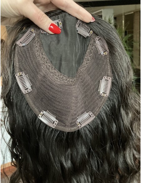 "INA 35-PREMIUM" TOPPER Z WŁOSÓW NATURALNYCH  KRĘCONYCH