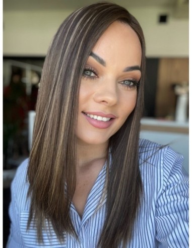 "Jesica 45 premium" -Topper z włosów naturalnych