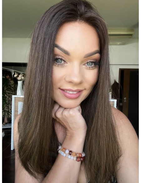 OLA 45 "S-PREMIUM"-PERUKA LACE FRONT Z WŁOSÓW NATURALNYCH