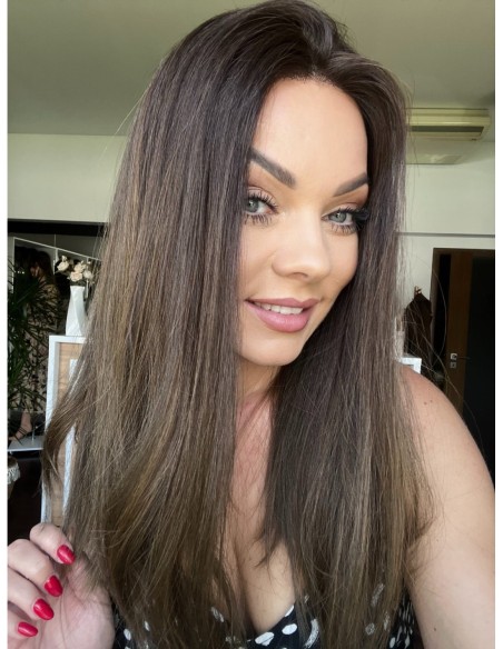 OLA 45 "S-PREMIUM"-PERUKA LACE FRONT Z WŁOSÓW NATURALNYCH