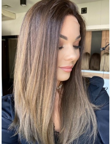 OLA 45 "S-PREMIUM"-PERUKA LACE FRONT Z WŁOSÓW NATURALNYCH