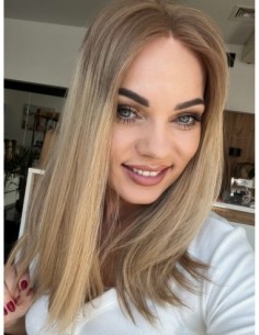 LIWIA 40 CM LACE FRONT-TOPPER Z WŁOSÓW NATURALNYCH