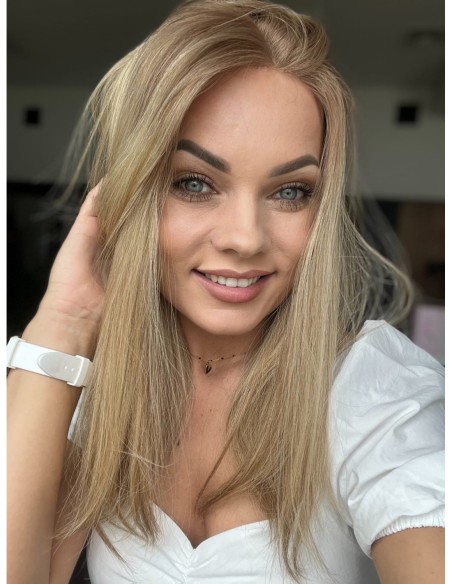 LIWIA 40 CM LACE FRONT-TOPPER Z WŁOSÓW NATURALNYCH