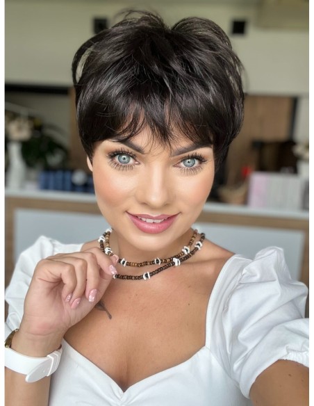 Holly Cappuccino-Peruka z włosów syntetycznych z grzywką NAH