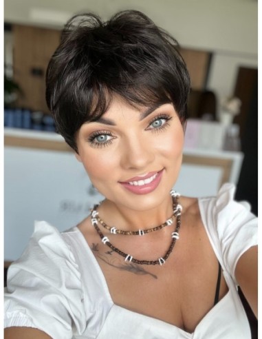 Holly Cappuccino-Peruka z włosów syntetycznych z grzywką NAH