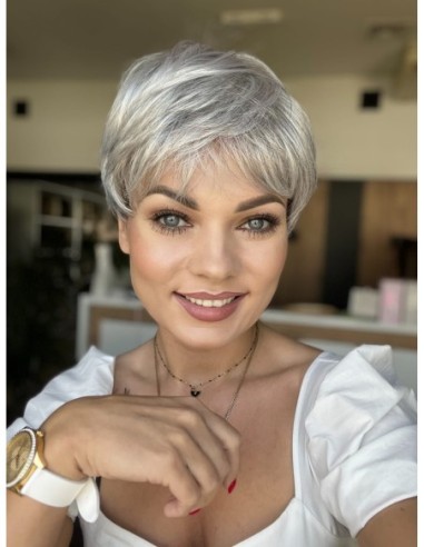 Holly Salt Pepper-Peruka z włosów syntetycznych NAH