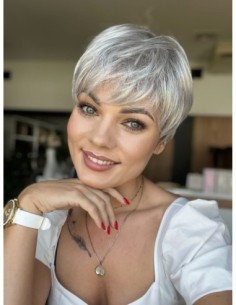 Holly Salt Pepper-Peruka z włosów syntetycznych NAH 2