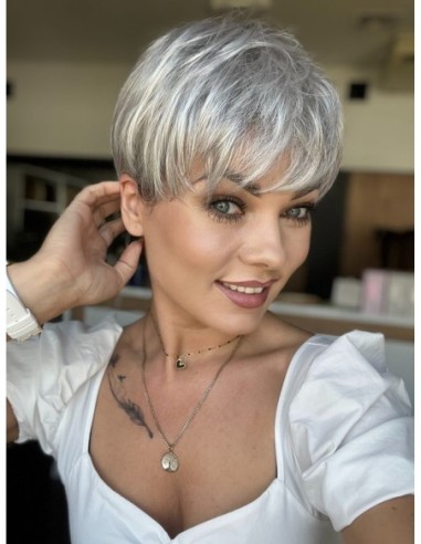 Holly Salt Pepper-Peruka z włosów syntetycznych NAH