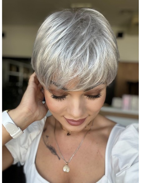 Holly Salt Pepper-Peruka z włosów syntetycznych NAH