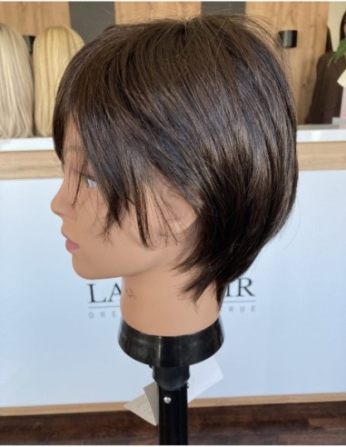 Amber Dark Chocolate-Peruka z włosów syntetycznych NAH